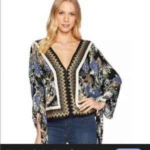 Free People Multicolor Catch Me If You Can Boho Blouse